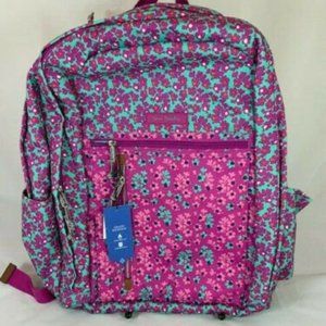 NWT Vera Bradley Grand Backpack in Ditsy Dot